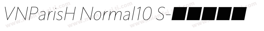 VNParisH Normal10 S字体转换